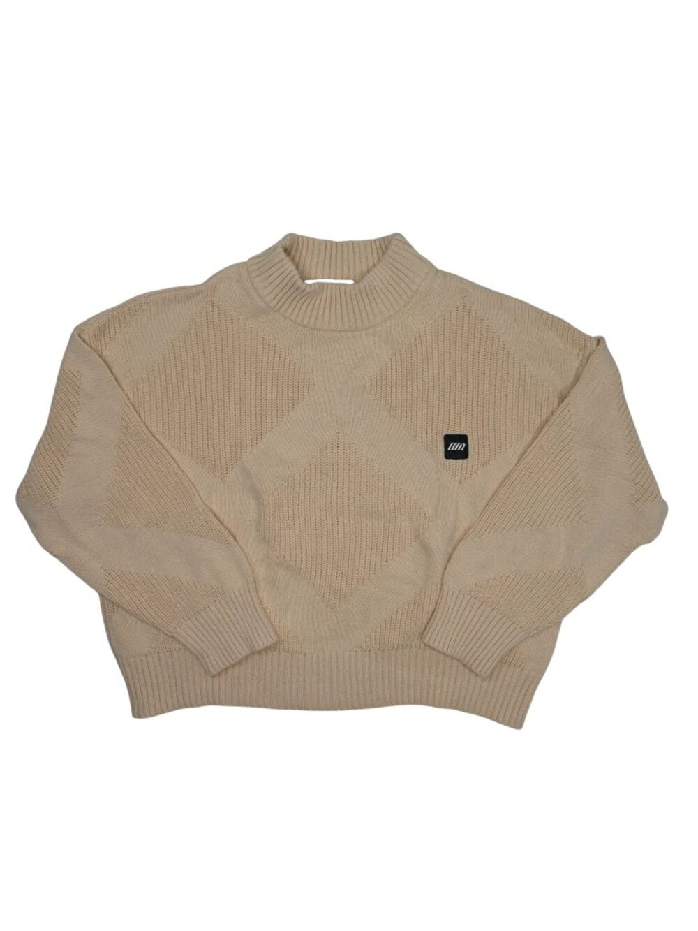 Eme Studios Rhomb Knit Sweater in Beige